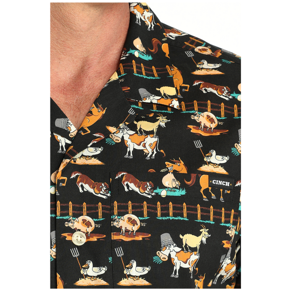 MTW1401051 Cinch Men's Short Sleeve Camp Shirt - Funny Farm