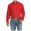 MTW1862028 Cinch Men's ArenaFLex Long Sleeve Western Button down Shirt - Red Print