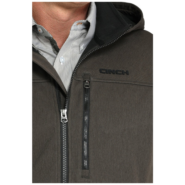 MWJ1593006 Cinch Men's Full Zip Hooded Softshell Jacket - Olive