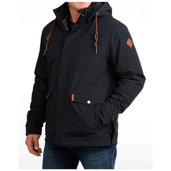 MWJ1949001 Cinch Men's Hooded Bonded Jacket - Black