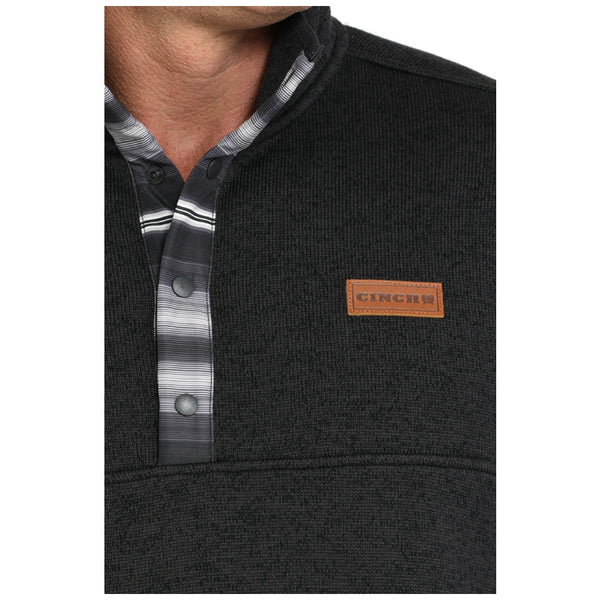 MWK1534008 Cinch Men's Long Sleeve Pullover Sweater - Charcoal