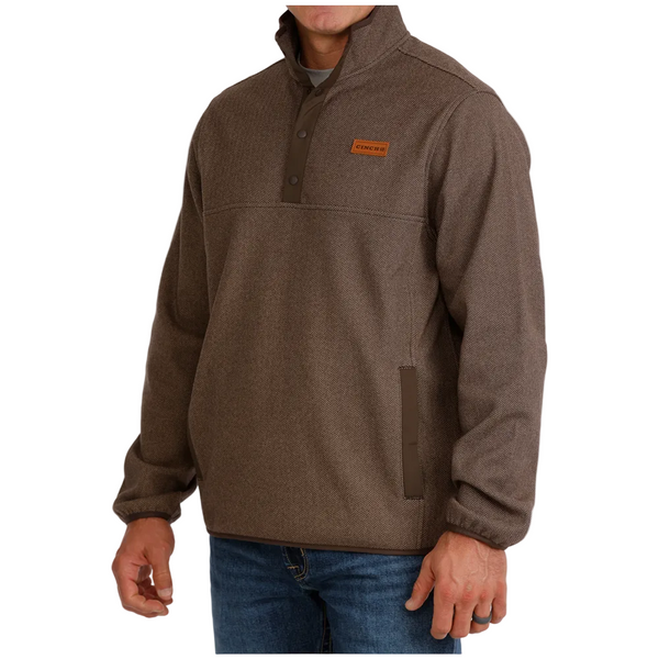 MWK1534011 Cinch Men's Knit Long Sleeve Pullover Sweater - Brown