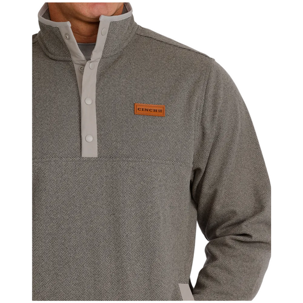 MWK1534012 Cinch Men's Knit Long Sleeve Pullover Sweater - Grey