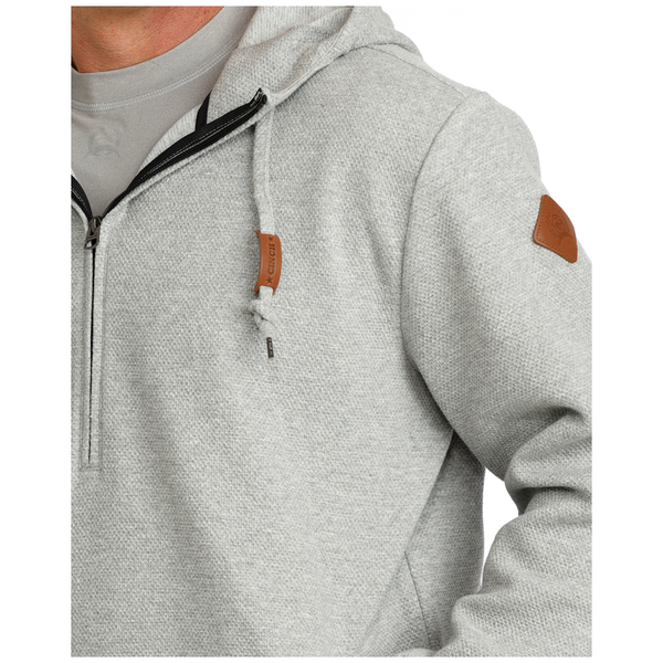 MWK1973001 Cinch Men's 1/2 Zip Long Sleeve Hoodie - Grey
