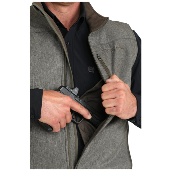 MWV1541011 Cinch Men's Concealed Carry Bonded Vest - Olive