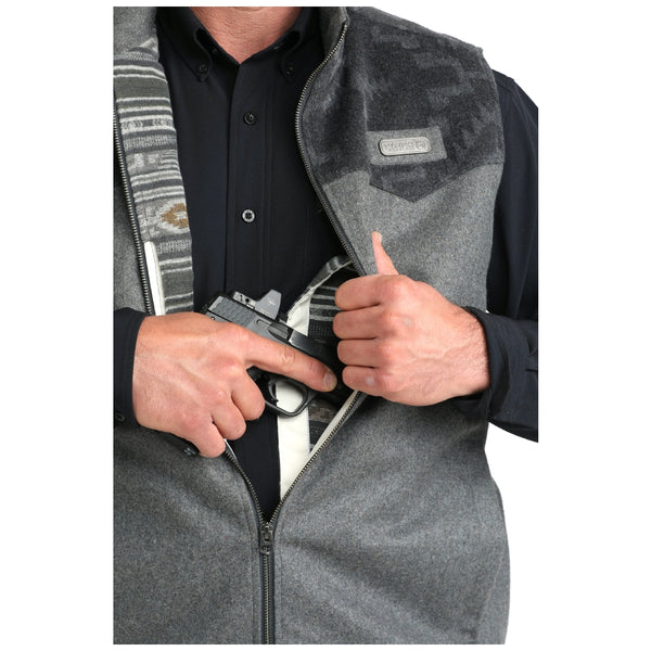 MWV1543015 Cinch Men's Concealed Carry Wooly Vest - Gray