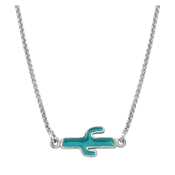 NC4371 Montana Silversmiths Mini Double Cactus Necklace