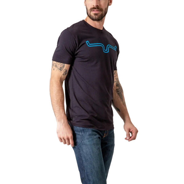 Kimes Ranch Men's Outlier T-Shirt - Black & Turquoise
