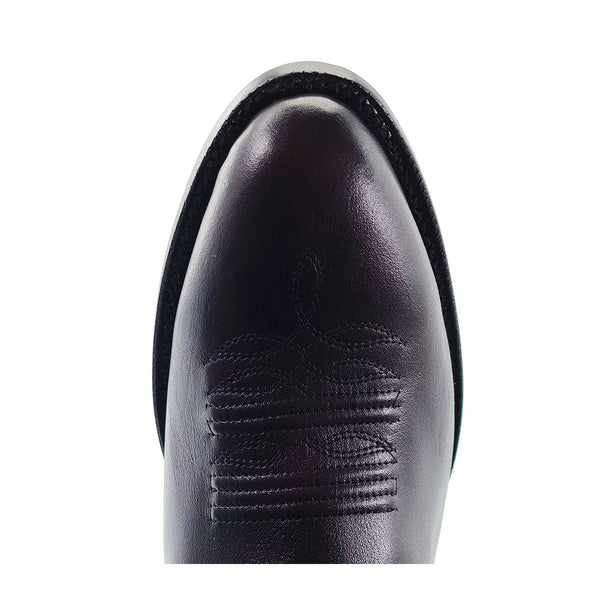 RW7008-3 R. Watson Men's Black Cherry Brush Off Round Toe Cowboy Boot