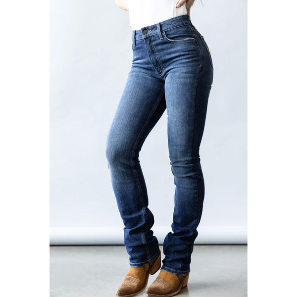 Kimes Sarah Women's Performance High Rise Slim Boot Cut Jeans