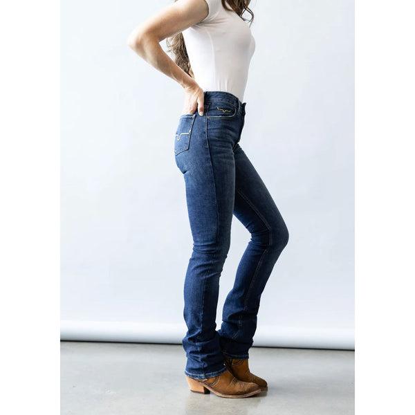 Kimes Sarah Women's Performance High Rise Slim Boot Cut Jeans