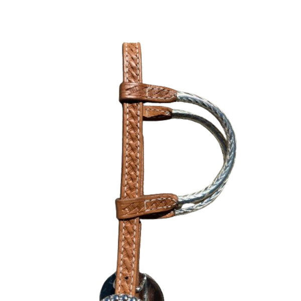 Kathy's Santana Silver Sunburst Double Ear Headstall - Light Oil