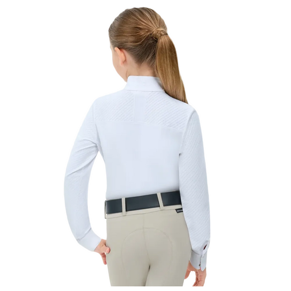 TRJ850KK RJ Classics Tori Jr Children's Long Sleeve English Show Shirt - White with Glam Time