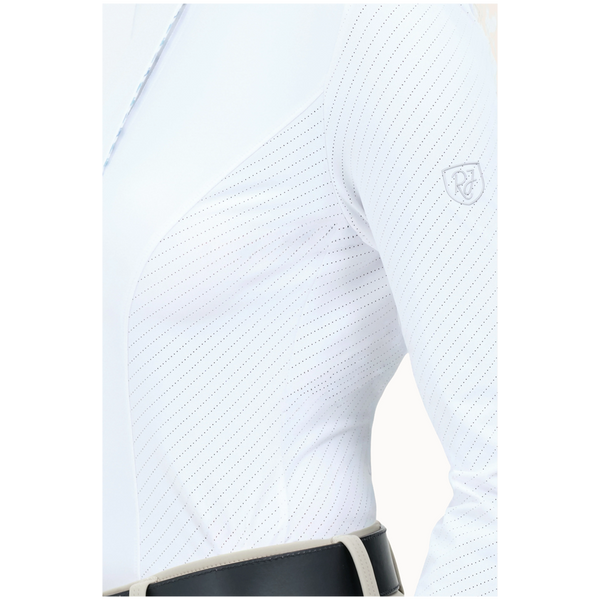 TRJ850KK RJ Classics Tori Jr Children's Long Sleeve English Show Shirt - White with Glam Time