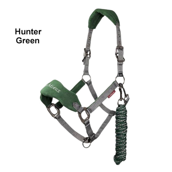 IT00832 Vogue Fleece Cushion Headcollar Halter & Lead Rope Set - Hunter Green