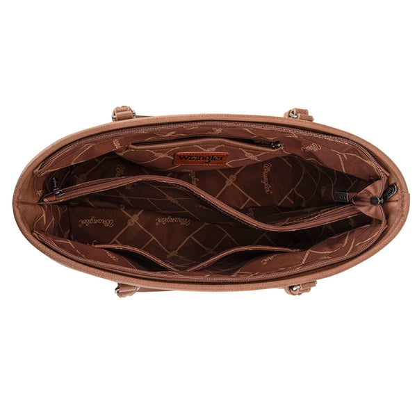 WG204-2002 Wrangler Sunflower Print Tote Bag - Brown