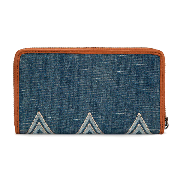 WG435-W006JN Wrangler Aztec Studded Wallet Wristlet - Jean