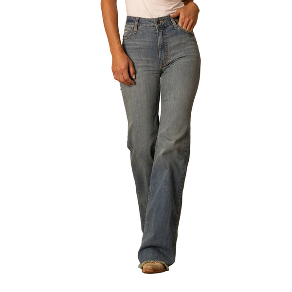 Kimes Olivia Women's High Rise Stovepipe Jeans - Light Wash