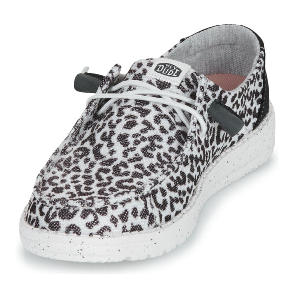 40735-097 Hey Dude Women's Wendy Shoe - Black & Grey Leopard
