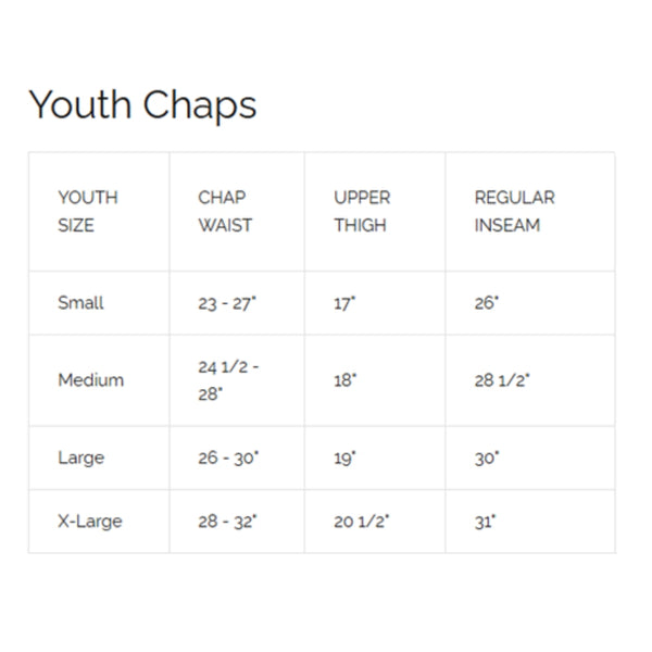 Wire Horse Youth Roughout Split Leather Show Chaps with Elastic - Black