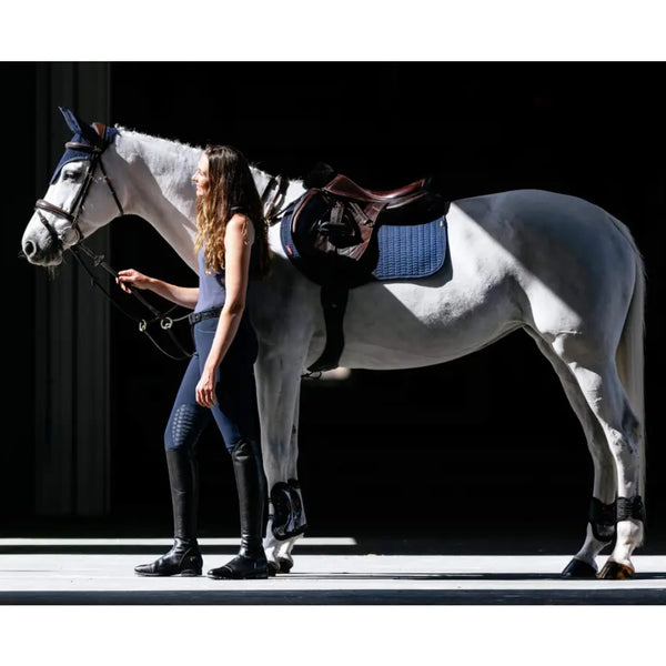 IT05919 LeMieux Essence Eurojump Square English Saddle Pad - Navy