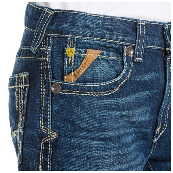 10018338 Ariat Boys B5 Slim Fit Boundary Stackable Straight Leg Jean