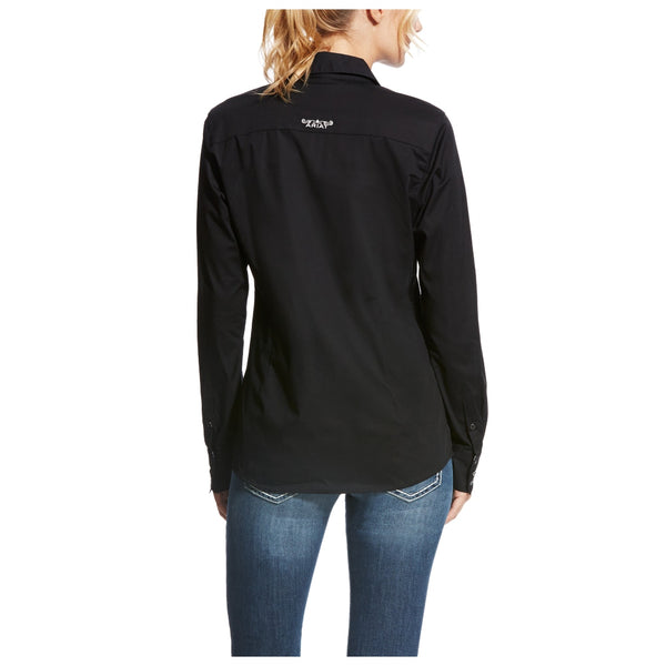 10022056 Ariat Women's Kirby Stretch Long Sleeve Button Shirt - Black