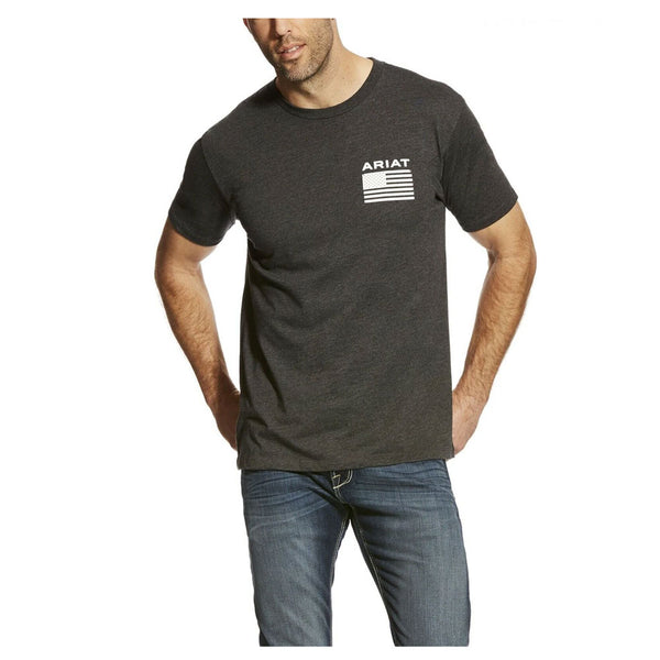 10025209 Ariat Men's Freedom Patriotic T-Shirt- Heather Grey