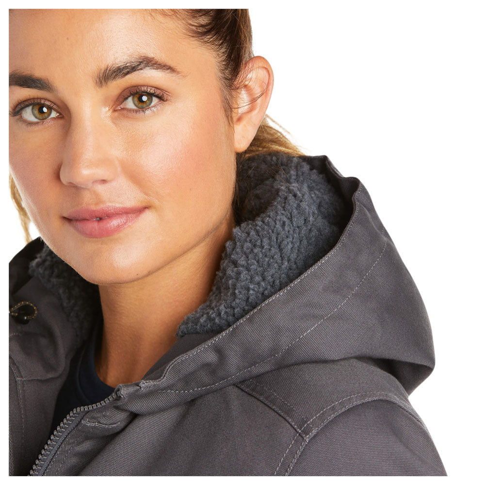 10032917 Ariat Rebar Women's Duracanvas Insulated Jacket Rebar Grey