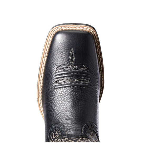 10034024 Ariat Women's Round Up Remuda Western Cowboy Boot - Black Deertan