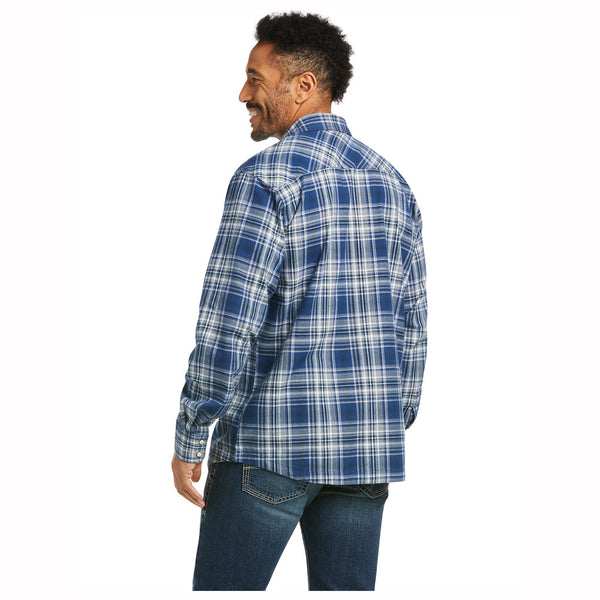 10037342 Ariat Men's Hempstead Long Sleeve Retro Western Shirt - Indigo