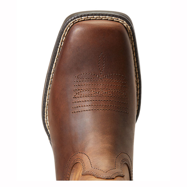 10040366 Ariat Youth Anthem Patriot Square Toe Western Boot - Distressed Brown