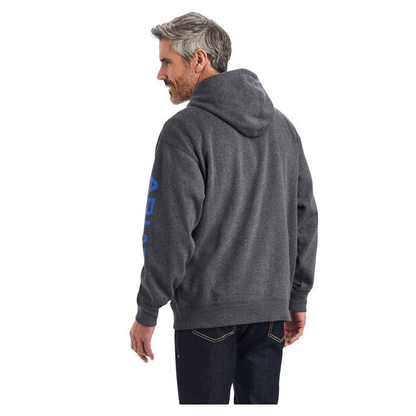 10040816 Ariat Men's Logo Hoodie - Charcoal Heather