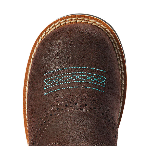 10042537 Ariat Youth Fatbaby Cowgirl Western Boot - Royal Chocolate