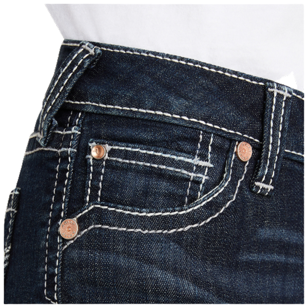 10043205 Ariat Girls' REAL Ryki Wide Leg Trouser Jean - Nightshade