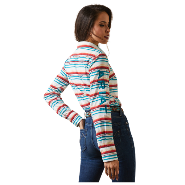 10043551 Ariat Women's Team Kirby Long Sleeve Shirt - Multi Stripe