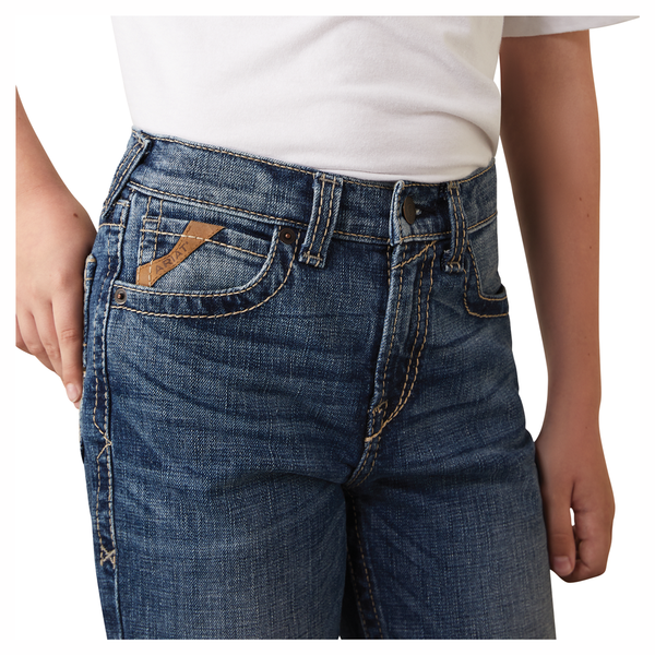 10044382 Ariat Boys Greysill Relaxed Fit Bootcut Jean - Nelson