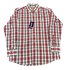 112324795 Wrangler Men's Relaxed Fit Button Down Long Sleeve Shirt- Red & Blue Plaid