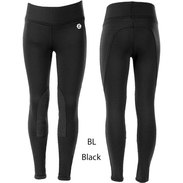 36244 Horze Active Kids Knee Patch Winter Tights Breech