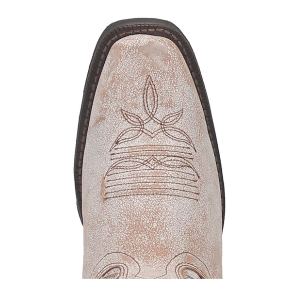 51169 Laredo Ladies Audrey Square Toe Western Cowboy Boot - Bone