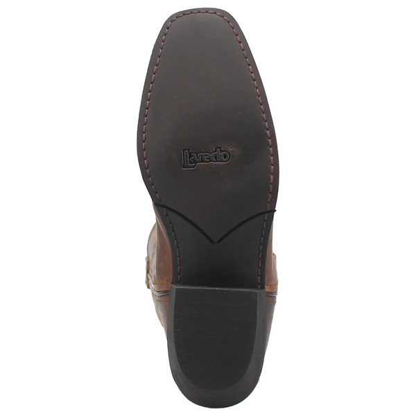 51173 Laredo Ladies Feather Love Leather Boot- Tan with Feather Embroidery