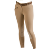 646519 Royal Highness Ladies Front Zip Low Rise Cotton Knee Patch Tan Breeches