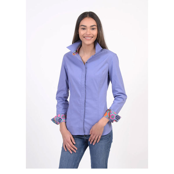 Annie-O Ladies Western Technical Show Shirt with Hidden Zipper