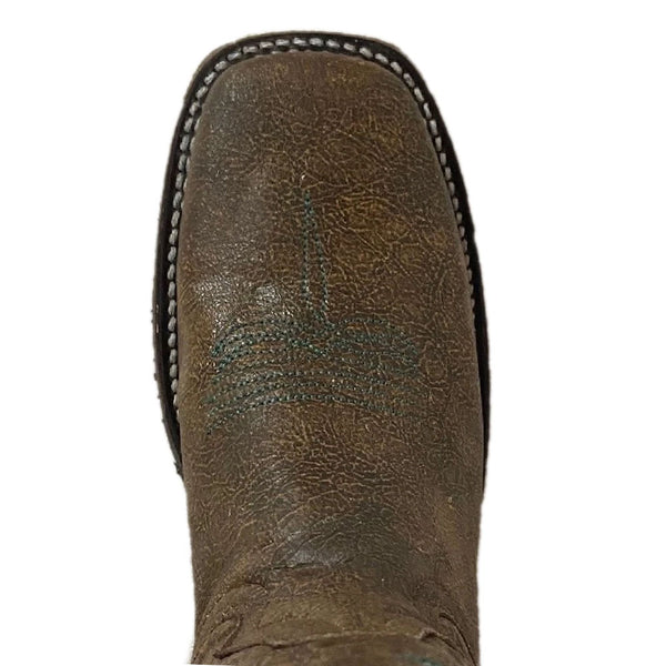 L5722 Circle G by Corral Women's Peanut Embroidery Wide Square Toe Western Boots