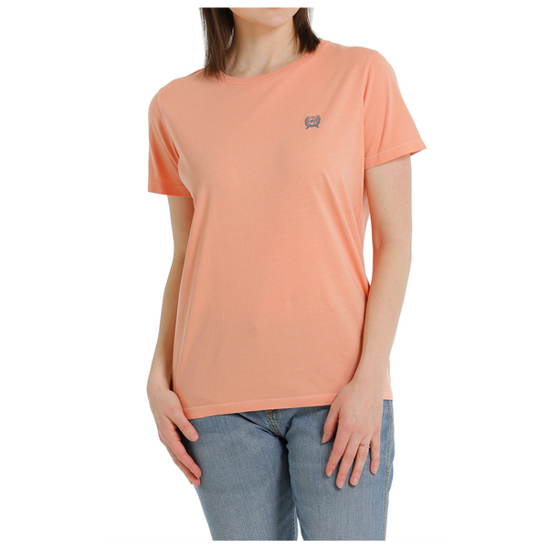 MSK7901001 Cinch Women's Short Sleeve Rodeo Brand Tee - Coral