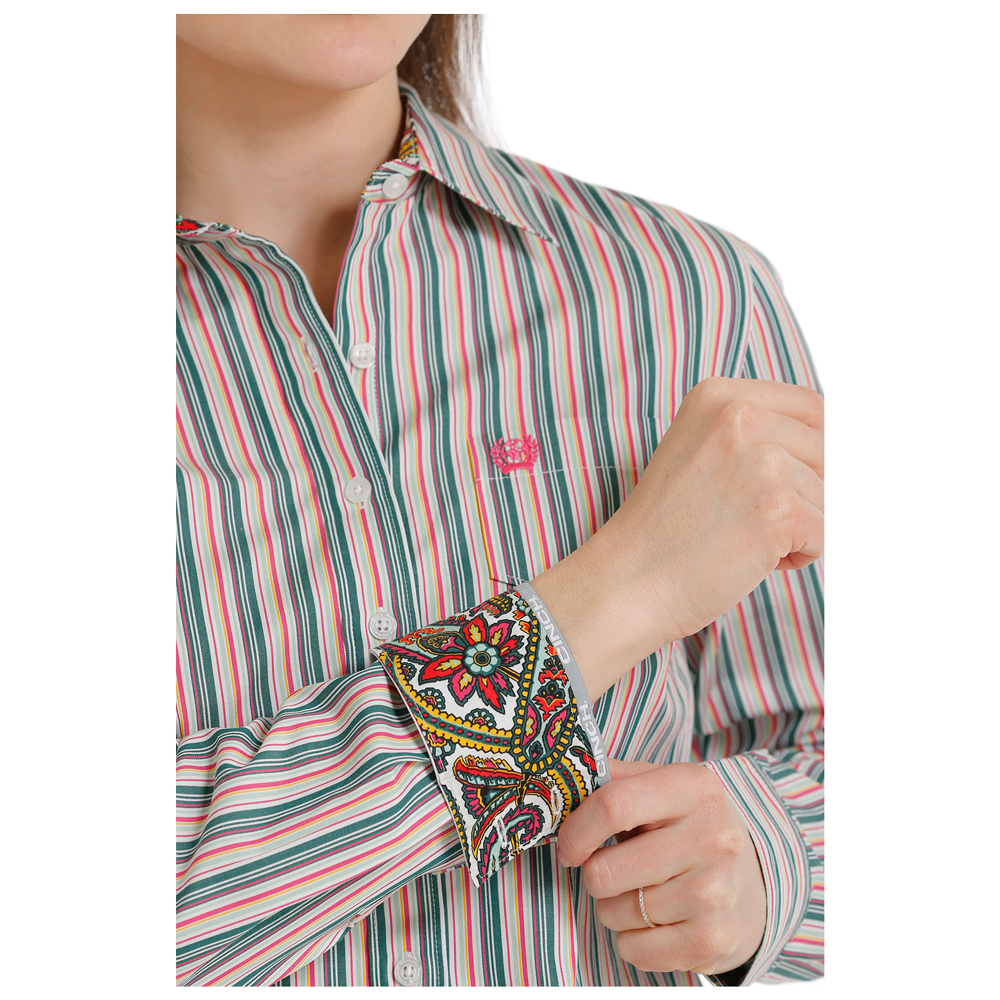 Womens White Long Sleeve Western Shirt 42964 main image 0