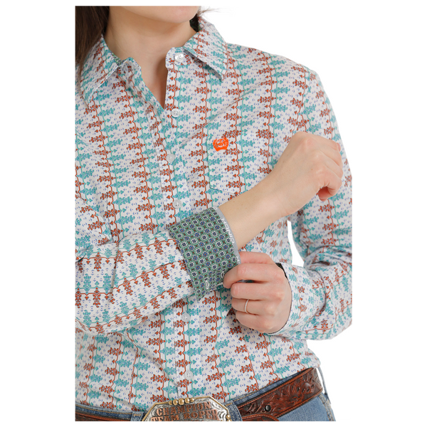 MSW9164201 Cinch Women's Long Sleeve Western Button Shirt - Multicolor