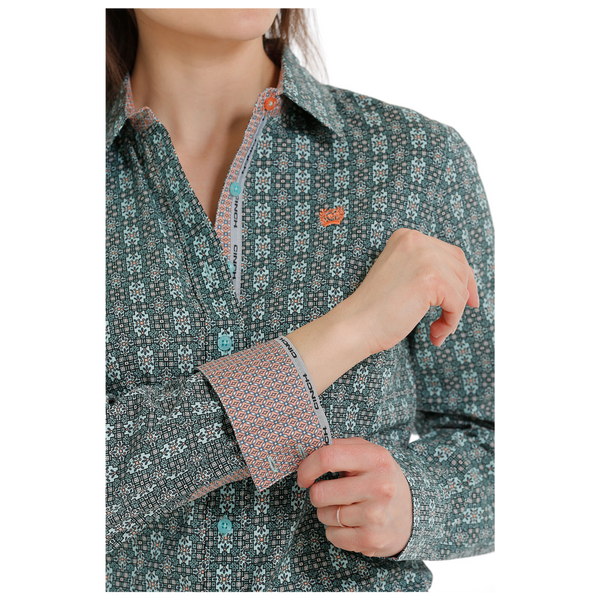 MSW9165029 Cinch Women's Long Sleeve Western Button Shirt - Multicolor