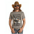 P9-2618 Rock & Roll Men's Dale Brisby Grey Short Sleeve Rode Time Graphic Tee