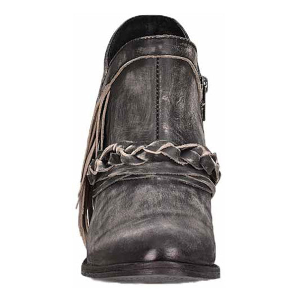 Q5141 Circle G by Corral Women's LD Black Zipper & Woven Round Toe Bootie